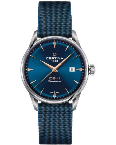 Certina Swiss Automatic Ds-1 Synthetic Strap Watch 40mm Gift Set - Gray