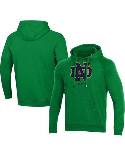 Under Armour Notre Dame Fighting Irish Primary School Logo All Day Raglan Pullover Hoodie - Green