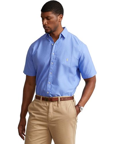 Polo Ralph Lauren Big & Tall Garment-dyed Oxford Shirt - Blue