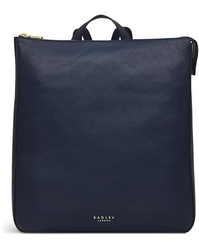 Radley Westwell Lane Medium Leather Ziptop Backpack - Blue