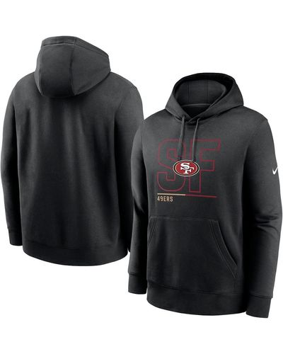 Nike San Francisco 49ers City Code Club Fleece Pullover Hoodie - Black