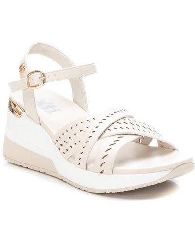 Xti Wedge Cross Strap Sandals By - Natural