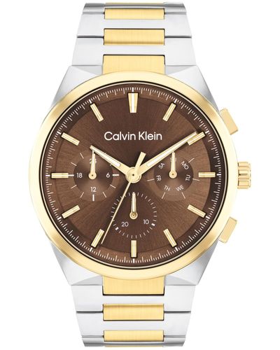 Calvin Klein Distinguish Stainless Steel Bracelet Watch 44mm - Metallic