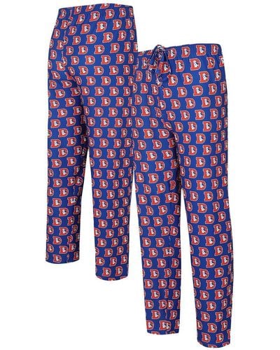 Concepts Sport Denver Broncos Gauge Throwback Allover Print Knit Pants - Purple