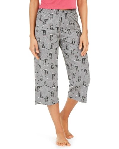 Hue ® Temp Tech Cat-print Capri Pajama Pants - Gray