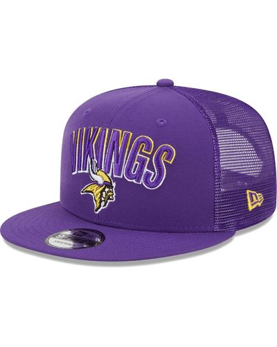 KTZ Minnesota Vikings Grade Trucker 9fifty Snapback Hat - Purple