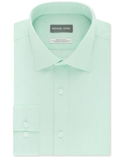 Michael Kors Regular Fit Non-iron Button-down Shirt - Green