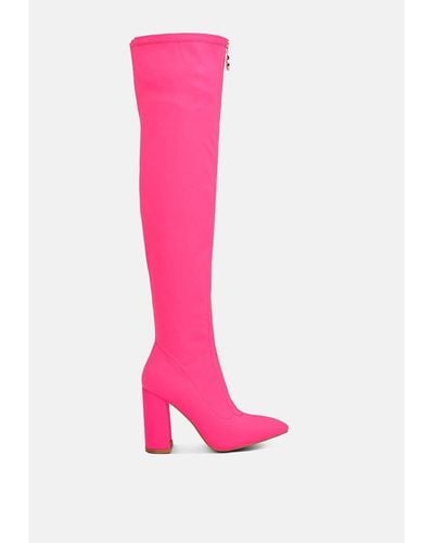 LONDON RAG Ronettes Over-the-knee Boot - Pink