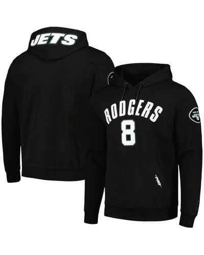 Pro Standard Aaron Rodgers New York Jets Player Name And Number Pullover Hoodie - Black