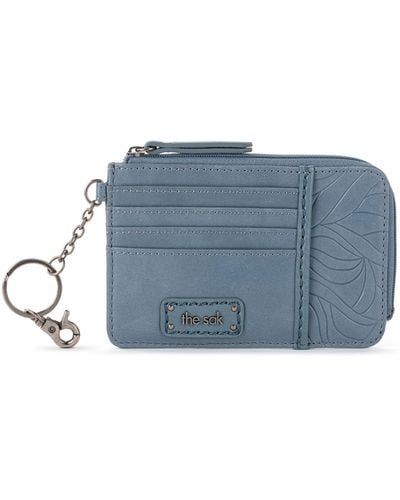 The Sak Iris Leather Card Wallet - Blue