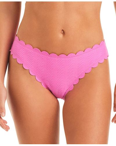 Jessica Simpson Scalloped-edge Bikini Bottoms - Purple