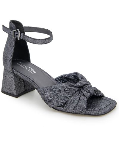 Kenneth Cole Nessa Block Heel Dress Sandals - Gray