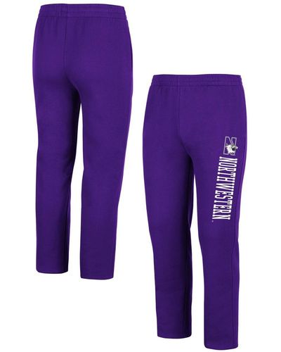 Colosseum Athletics Northwestern Wildcats Fleece Pants - Purple