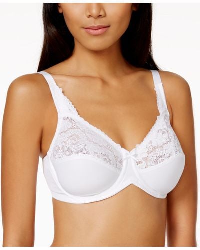Lilyette By Bali Minimizer Plunge Into Comfort Keyhole Underwire Bra 904 In  Silver Lining