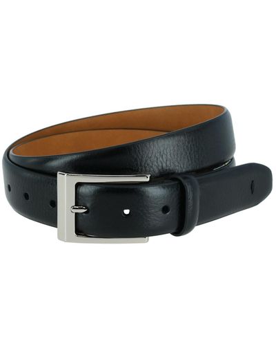 Trafalgar Pebble Grain Leather Belt - Black