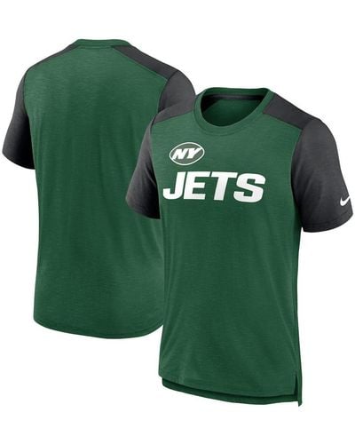 Men's Nike Heathered Gray New York Jets Primary Logo T-Shirt