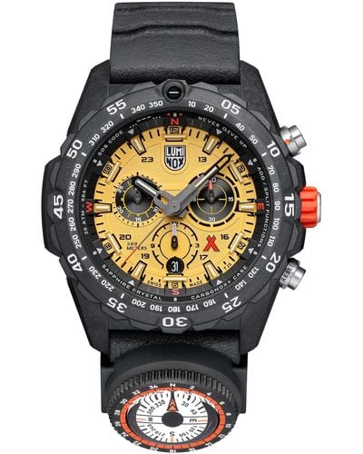 Luminox Swiss Chronograph Bear Grylls Survival Master Series Compass Dark Gray Rubber Strap Watch 45mm