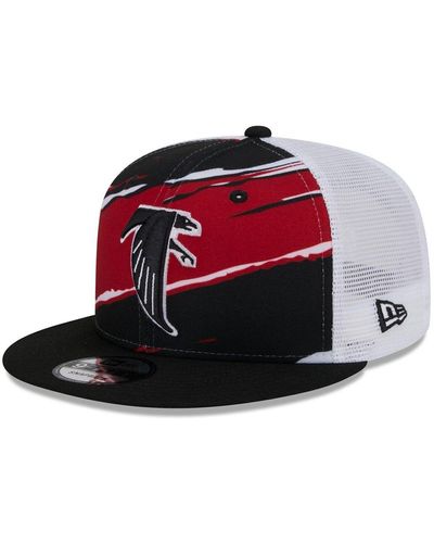 Men's New Era Black Atlanta Falcons Script Trucker 9FIFTY Snapback Hat