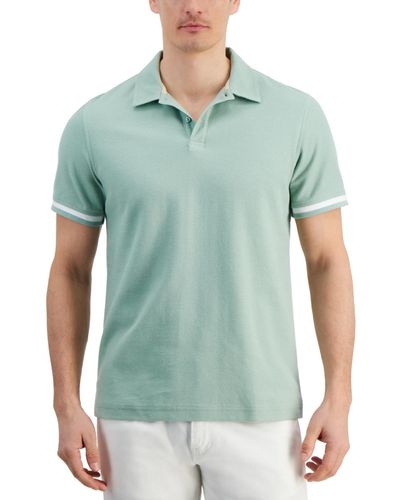 Alfani Regular-fit Tipped Polo Shirt - Green