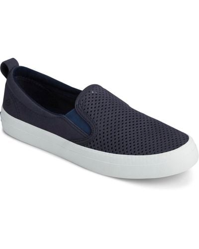 Sperry Top-Sider Crest Twin Gore Perforated Slip On Sneakers - Blue