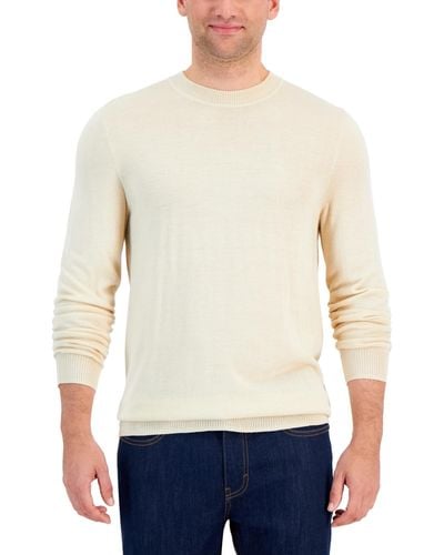 Alfani Long-sleeve Crewneck Merino Sweater - White