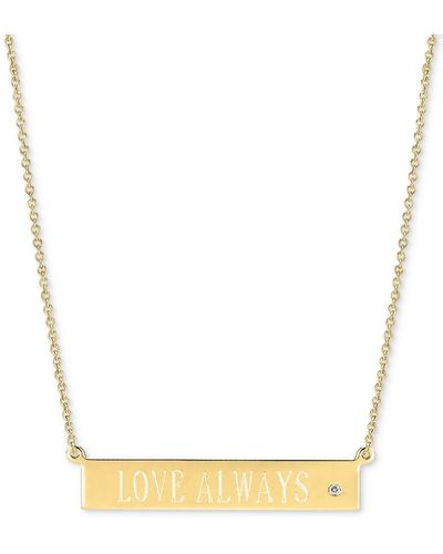 Sarah Chloe Diamond Accent "love Always" Pendant Necklace - Metallic
