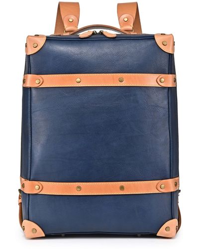 Old Trend Genuine Leather Speedwell Trunk Backpack - Blue