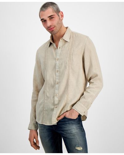 Guess Regular-fit Island Linen Shirt - Natural