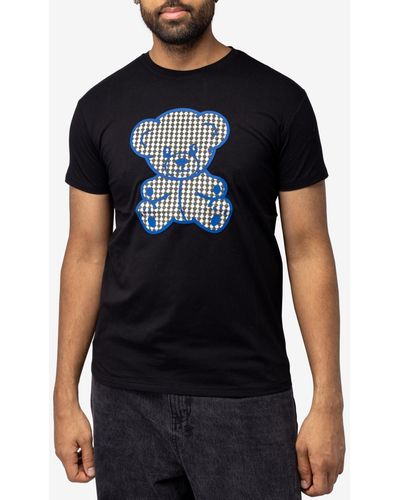 Xray Jeans X-ray Stone Tee Teddy Bear With Blue Outline - Black