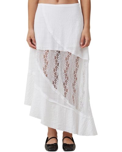 Cotton On Millie Asymmetrical Maxi Skirt - White