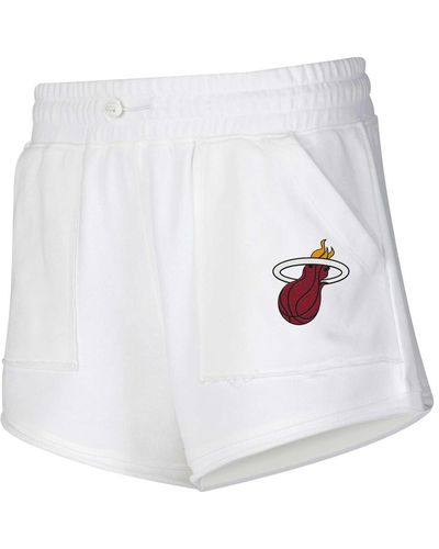 Concepts Sport Miami Heat Sunray Shorts - White