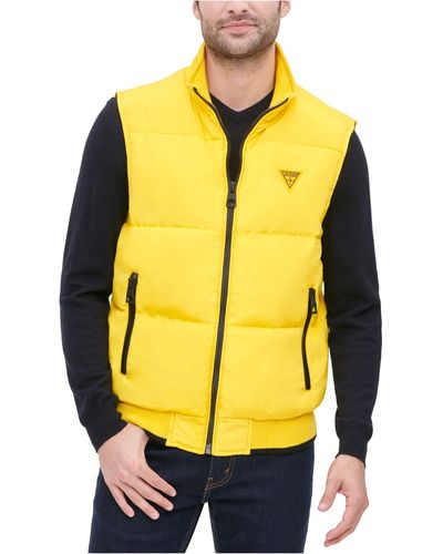 Guess Puffer Vest - Yellow