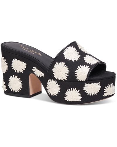 Kate Spade Ibiza Slip-on Platform Wedge Sandals - Black