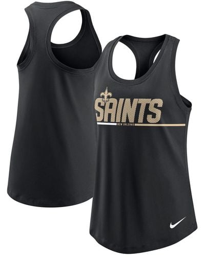 Nike New Orleans Saints Team Name City Tri-blend Racerback Tank Top - Black