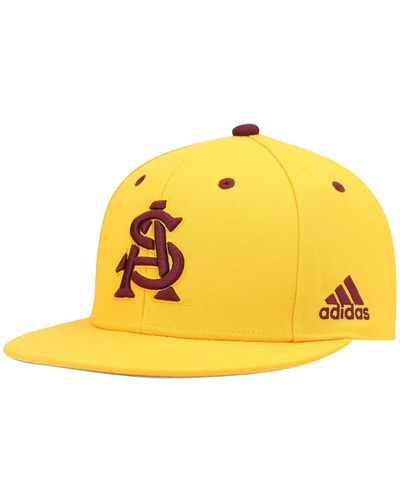 adidas Arizona State Sun Devils Team On-field Baseball Fitted Hat - Yellow