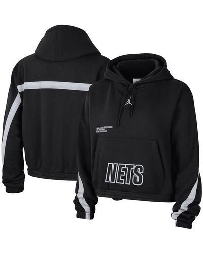 Nike Brooklyn Nets Courtside Statement Edition Pullover Hoodie - Black