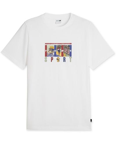 PUMA Sport Cotton Graphic T-shirt - White