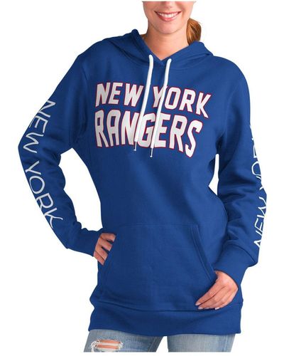 G-III 4Her by Carl Banks New York Rangers Overtime Pullover Hoodie - Blue