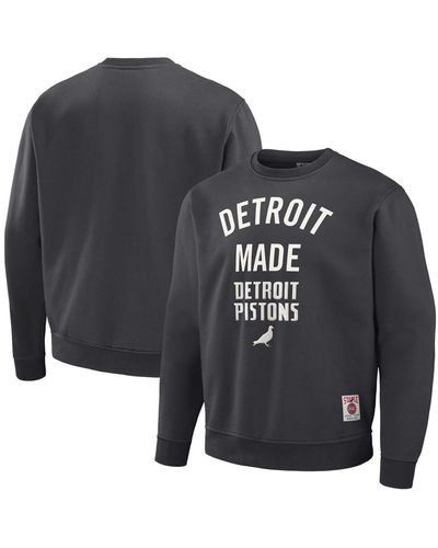 Staple Nba X Detroit Pistons Plush Pullover Sweatshirt - Black