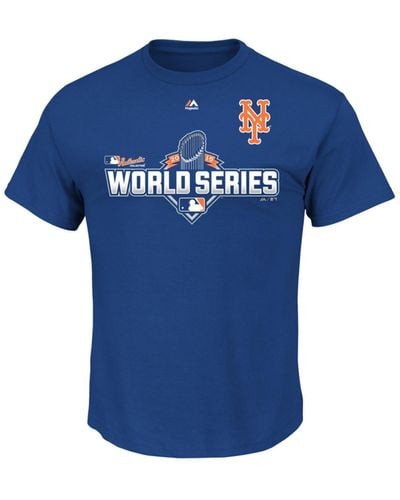 Majestic Men's New York Mets World Series Participant T-shirt - Blue