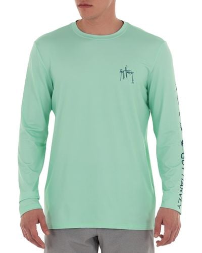 Guy Harvey Core Logo Graphic Long-sleeve Sun Protection T-shirt - Green