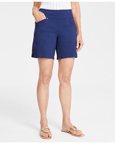 INC International Concepts Mid-rise Pull-on Shorts - Blue