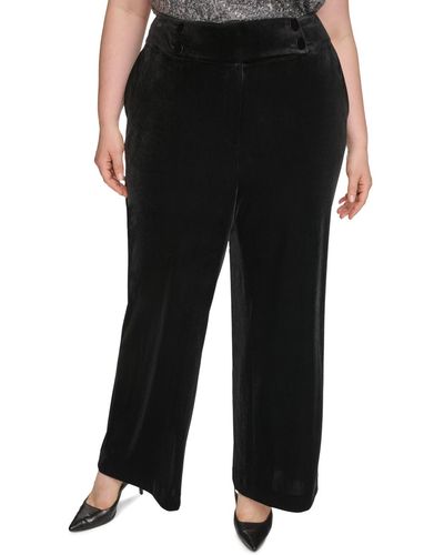Calvin Klein Plus Size Scuba-Crepe Wide-Leg Pants - Macy's