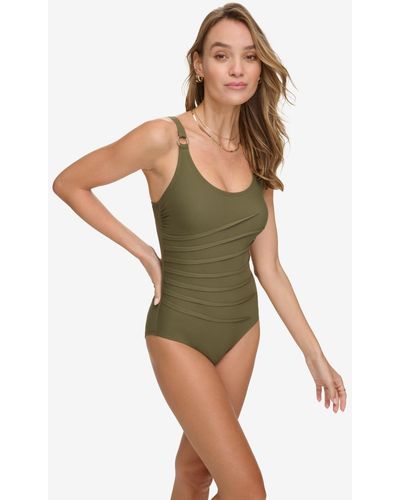 DKNY One-piece Starburst Swimsuit - Green