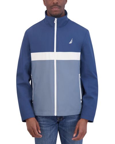Nautica Colorblocked Golf Jacket - Blue