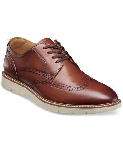 Florsheim Vibe Lace-up Wingtip Oxford Shoes - Brown