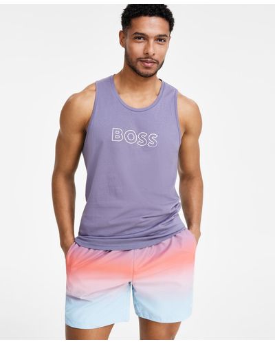 BOSS Boss By Beach Logo Tank Top - Purple