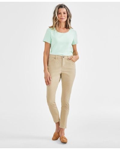 Style & Co. Mid Rise Curvy-fit Skinny Jeans - Natural