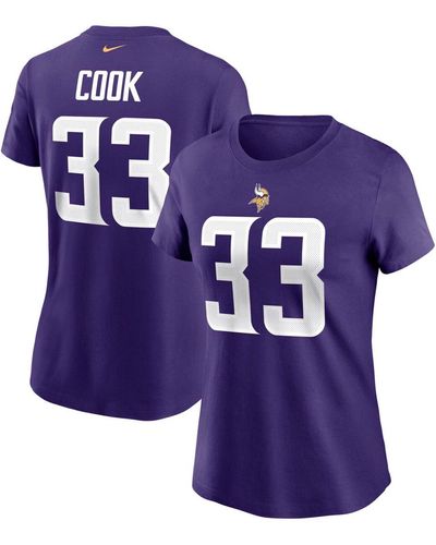 Nike Dalvin Cook Minnesota Vikings Name Number T-shirt - Purple