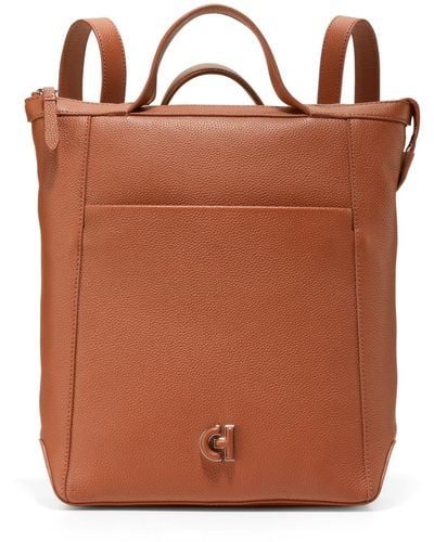 Cole Haan Medium Grand Ambition Convertible Leather Backpack - Brown
